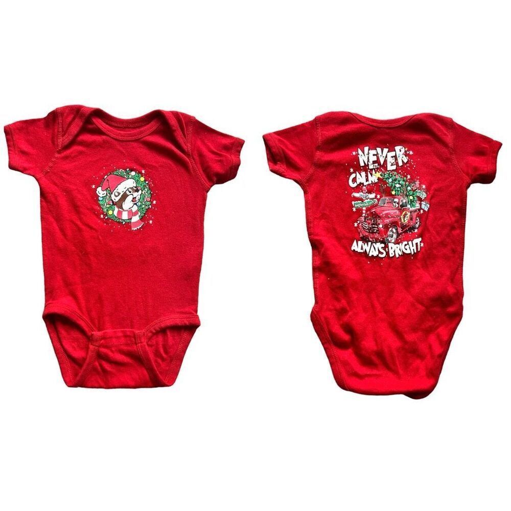 Unisex Baby Buc-ees Bucees Never Calm Always Bright Bodysuit - Sz 12 mo